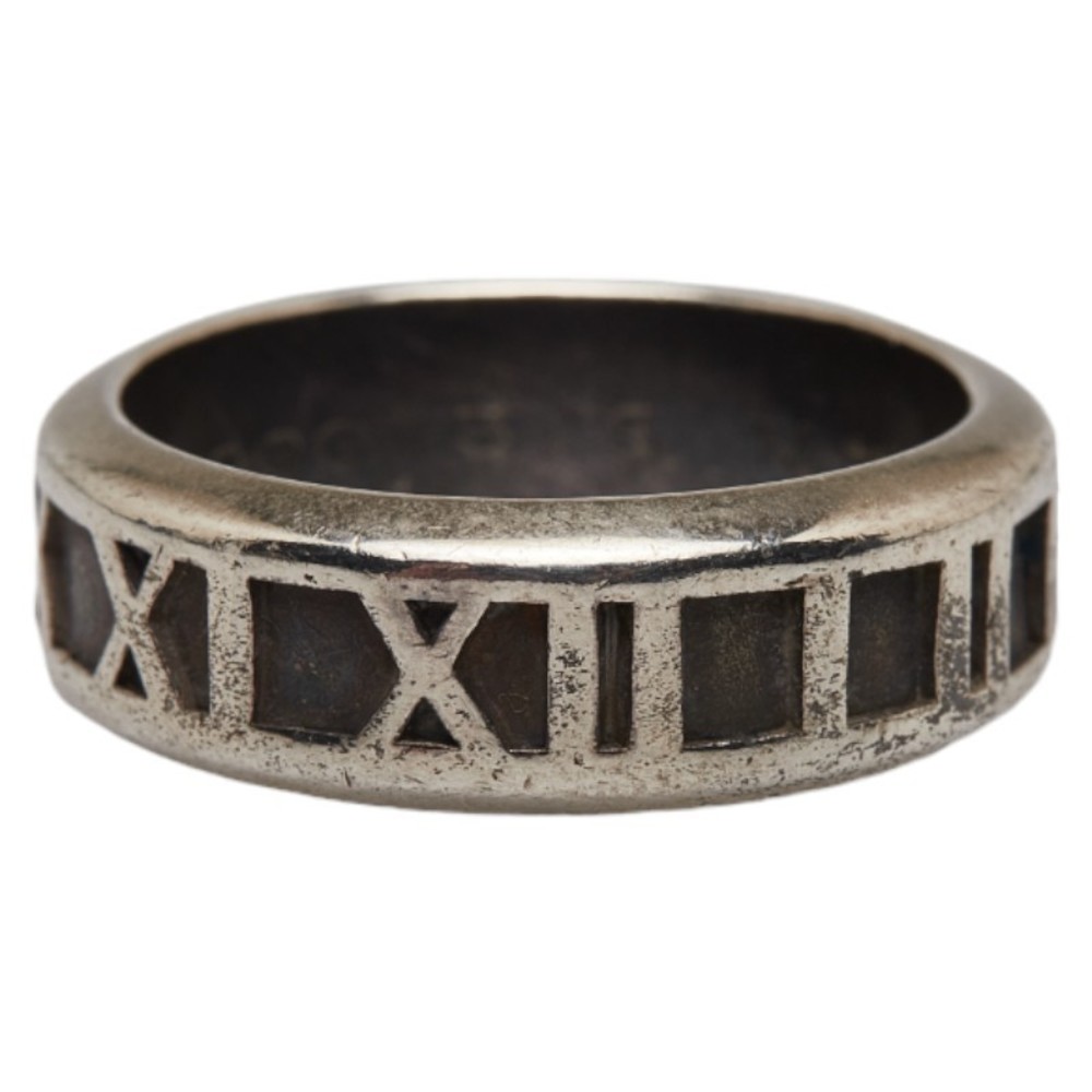 Tiffany & Co. Sterling Silver Roman Numeral Band Ring